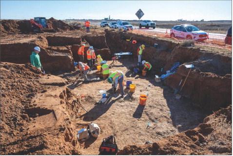 PREHISTORIC ANIMAL skeletons are often found in West Texas—including“Texas Technosaurus,”which was found in Big Bend National Park by paleontologists from Texas Tech University and named in honor of the university, according to a Museum of Texas Tech guide. Discoveries, such as that of a recent tooth of a giant ground sloth, continue to occur in the Lubbock area as well. | TxDOT