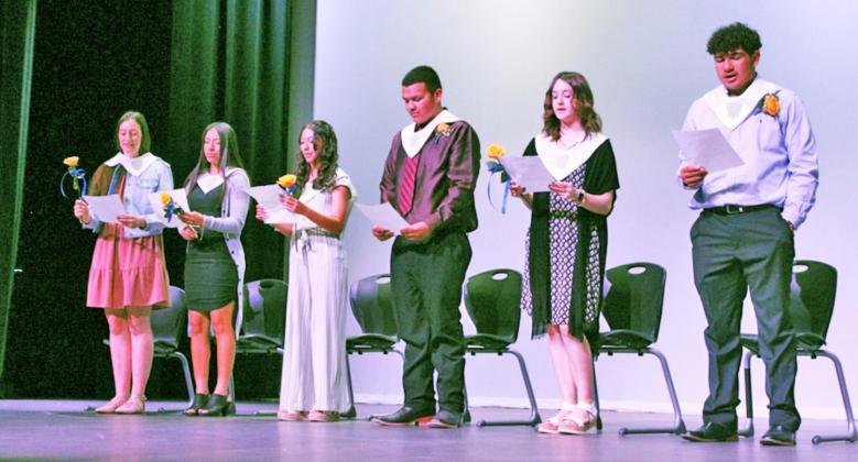 Six Floydada students inducted into A.E. Baker Chapter of NHS