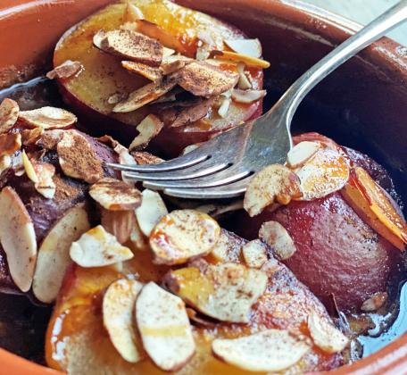 PLUM PERFECT While peaches, apricots, and nectarines may be ending their season and their flavor is fading, plums can still be baked with gorgeous fall spices to enhance them. | ANGELINA LaRUE PHOTO