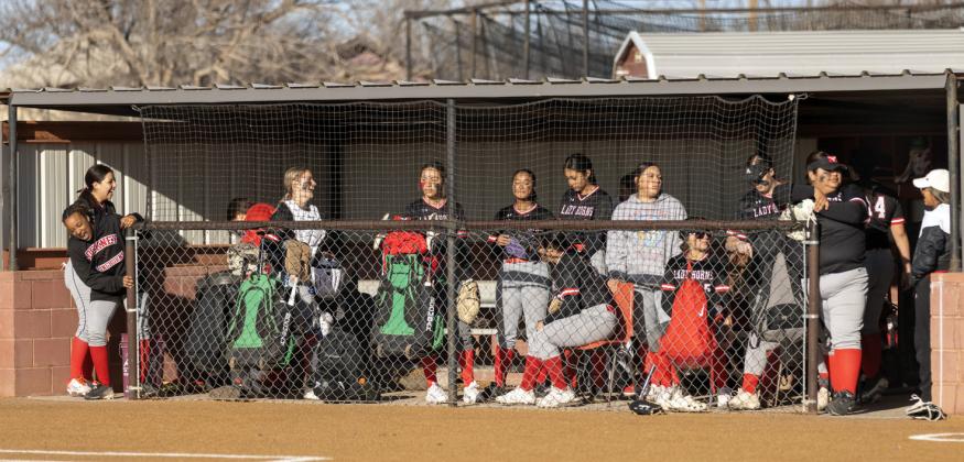 THE LOCKNEY LADY HORNS softball squad hosted a tournament Feb. 25 with Kress, Petersburg, Memphis, New Home and Olton participating. Lockney finished 3-2, losing only to Petersburg and Memphis. | CERVANTES PHOTOGRAPHY