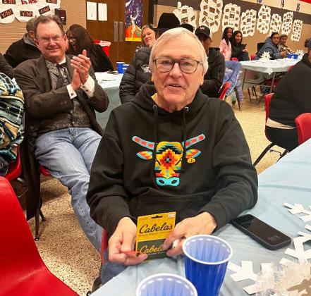 LUCKY WINNER Mike West of Lubbock won the $500 Cabela’s gift card provided by Diversity D that was drawn at the Lockney Chamber banquet last Saturday. | LOCKNEY CHAMBER PHOTO