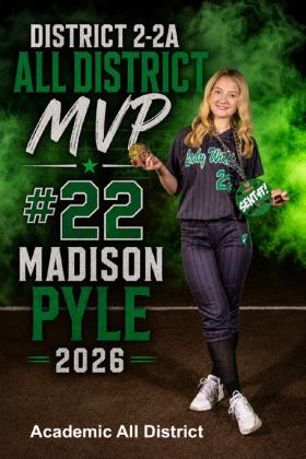 MADISON PYLE Most Valuable Player Academic All District