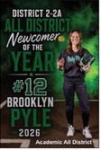 BROOKLYN PYLE Newcomer of the Year Academic All District