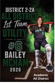 BAILEY McHAM 1st Team Utility Academic All District