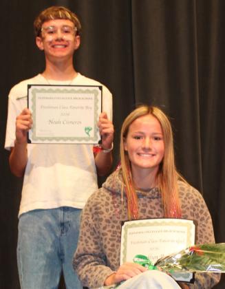 FRESHMAN CLASS FAVORITES Noah Cisneros and Brooklyn Pyle