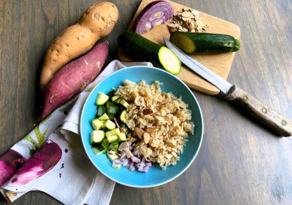 NICE RICE FOR TWO A strong focus on plant-based foods is a fantastic way to start a healthy news. | ANGELINA LaRUE PHOTO