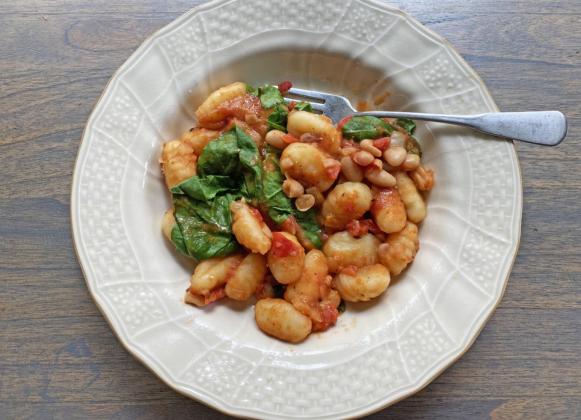 POTATO GNOCCHI can be made gnocchi from scratch, but the convenience of the premade version can’t be beat. | ANGELINA LaRUE PHOTO