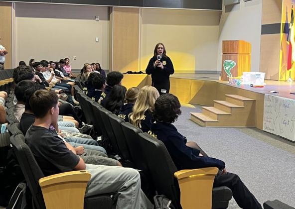 SPOTLIGHT ON TEXAS FFA OFFICERS VISITING FLOYD COUNTY