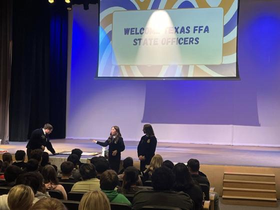 SPOTLIGHT ON TEXAS FFA OFFICERS VISITING FLOYD COUNTY