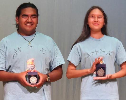 LOCKNEY BI-DISTRICT Congratulations go to Lockney students Bray Sanchez and Zummi Zhumabaaeva, who earned honorable mention acting awards at the One Act Play bi-district meet in Post, and to Noah Gonzales for a bi-district tech award.The Lockney One Act Play company, directed by Cancy Cabler, performed“Anybody for Tea.” | COURTESY PHOTOS
