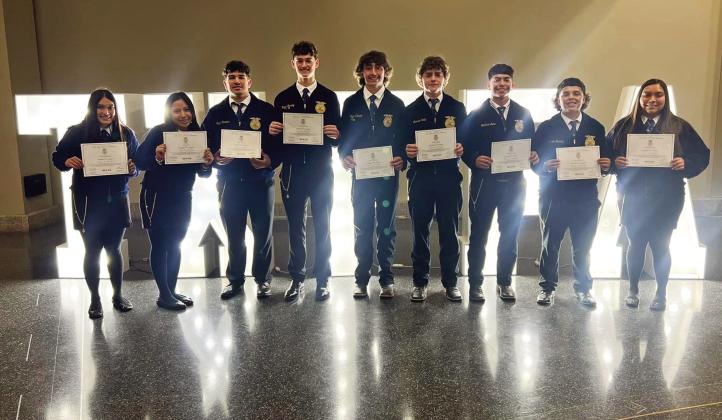 Ten Floyd County students earn Texas FFA Lone Star Degrees
