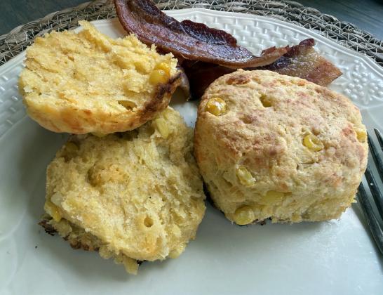 BISCUITS MADE WITH CORNMEAL turned out to be very good—and would make a great bread to serve this fall with chili, stew, or a bowl of beans. | ANGELINA LaRUE PHOTO