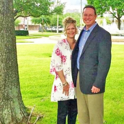 LOCKNEY ISD SUPERINTENDENT Jim Baum, left (with wife, Kelly) last month made his intent to retire official. | COURTESY PHOTO