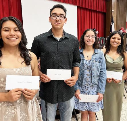 SENIOR SCHOLARS Lockney Rotary Club Scholarship recipients for 2022-2023 are, from left, Annalicia Hernandez, Felix Gonzales, Lexi Morgan and Karen Trenado. | LOCKNEY ISD PHOTO
