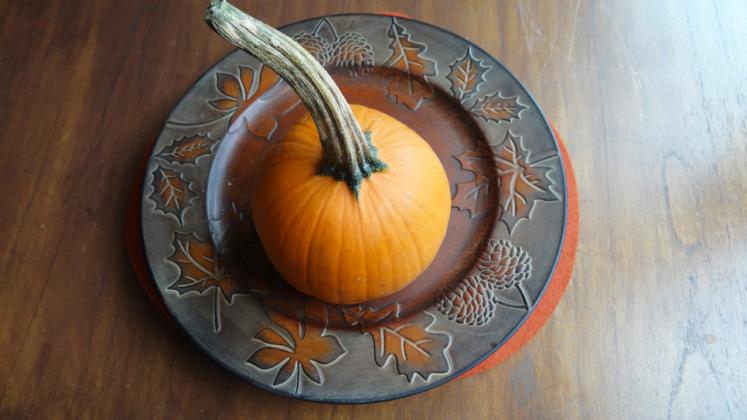PUMPKIN PLUS PECAN This recipe has a creamier filling than ordinary pumpkin pie, and I used a crust that is embedded with coarsely ground pecans. I love the pumpkin and pecan flavors together! | ANGELINA LaRUE PHOTO