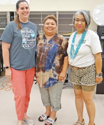 FLOYDADA CISD BAND BOOSTERS for the 2021-2022 school year were elected at the organization’s first meeting of the year, July 29. From left: treasurer Natalie Snowden, president Mary Ann Reyes and vice-president Marissa Reyes; not shown is secretary Kim Cuellar. | YELENA SERRATO, HESPERIAN-BEACON