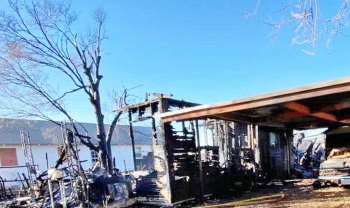 A Floydada home in the 300 block of W. Kentucky was destroyed by fire Sunday afternoon.