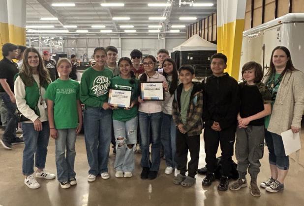 Congratulations go to the FCISD KidWind teams that competed at Texas Tech recently. The Texas Turbines, Junior High competed with High School to take 2nd place in Circuitry and 2nd in Building Instant Challenge. The Whirlwind Warriors Junior High team took 1st place in Circuitry and 1st place in BTAC Challenge. The Whirlwind Wizards Junior High team took 1st place in Circuitry and 3rd Overall. COURTESY PHOTOS