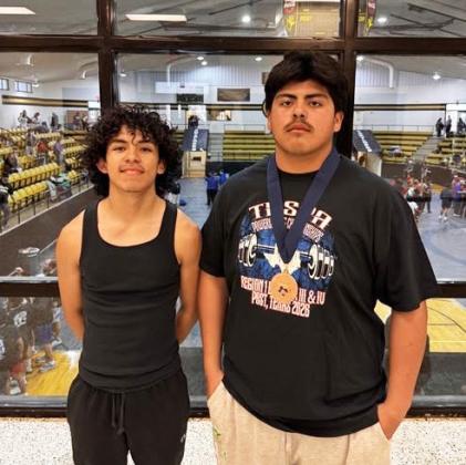 REGIONAL HONORS Congratulations go to Floydada Collegiate Powerlifting. Azael Gomez and Luis Lopez represented Floydada last week at the regional meet in Post. Azael earned 3rd place in his weight class and set a new regional record in the deadlift for his class. Lopez also competed hard and finished 12th in his weight class. | COURTESY PHOTO