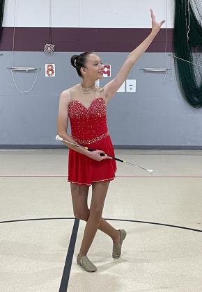 LOCKNEYT WIRLING HONOR Congratulations go to Kara Sanchez for earning a First Division Rating at Regional UIL Twirling Competition last week. Her routine earned a position at the State UIL event on Saturday, May 25 in Austin. | COURTESY PHOTO