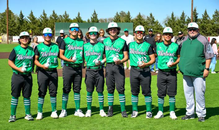 FLOYDADA BASEBALL Last week marked the conclusion of the Whirlwinds’ final home game, an occasion dedicated to honoring the graduating seniors. Seniors honored: Kyler Gillespie, Matthew Luna, Giovanni Baltazar, Noe De Los Santos, Ilan Lopez, Kason Hughes and Derrik Suarez. | FLOYDADA YEARBOOK