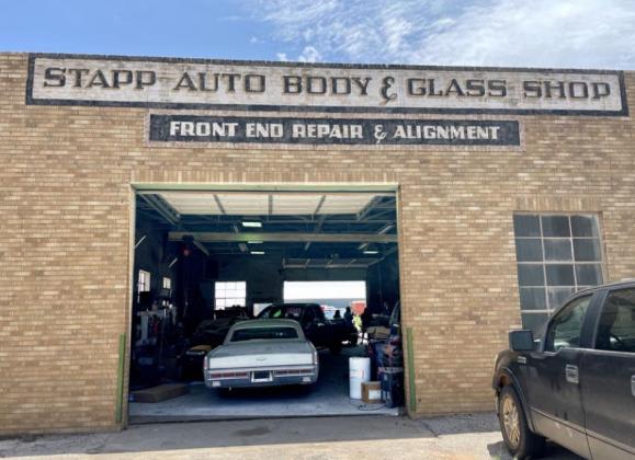 "COLLISION WORK IS OUR BREAD AND BUTTER" at Stapp's Auto Body &amp;amp; Glass Shop in Lockney, says third-generation craftsman Andy Stapp, fut for Andy, Hollywood has come calling. | HESPERIAN-BEACON