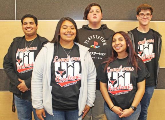 Science Team - Coached by Mrs. Betty Garcia and Meredith Tannahill. Senior Aidan Bustillos, juniors Annalicia Hernandez and Thalia Ascencio and freshman Bryson Klein.