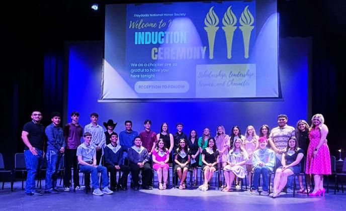 NATIONAL HONOR SOCIETY welcomed nine new members into tht Floydada Collegiate High School chapter. | FLOYDADA CISD PHOTO