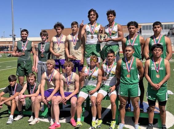 4x100 ADVANCES The Floydada boys 4x100 team advances to Regional track competition. | COURTESY PHOTO