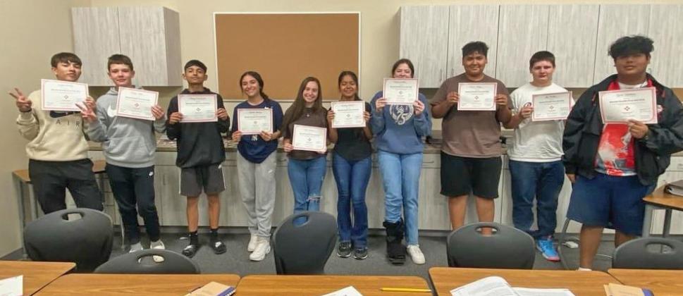 NINTH GRADERS MH FIRST AIDERS