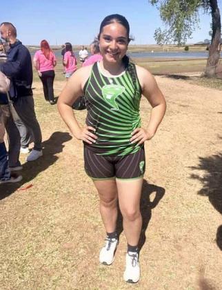 REGIONAL QUALIFER Floydada’s Katelynn Ramirez placed third in the discus at the Area track meet. | FLOYDADA CISD PHOTO