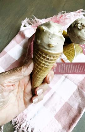 FROZEN BANANAS provide the base of this cool-and-dreamy “cream” treat. A high-speed blender is required, but an ice cream maker is not. | ANGELINA LaRUE PHOTO