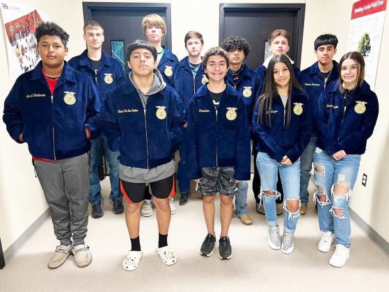 (Back row, l-r) Cooper Hinsley, Yager James, Braden Eddleman, Yael Lara, James Zepeda, Valentin Martinez. (Front row, l-r) Jerald Henderson, Robert De Los Santos, Kanon Rainwater, Itzel Baltazar and Brienna Hadden. | FLOYDADA FFA PHOTO