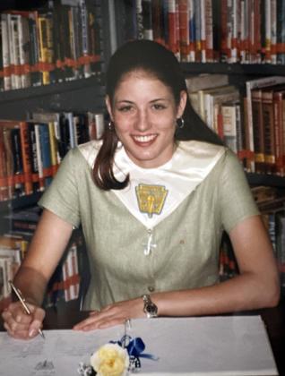 FHS HONORS Kylan Sanders (Francis) was pictured in 2000 during her National Honor Society induction ceremony at Floydada High Cchool. She credits teachers Robert and Sharon Lockwood for her love of mathematics. | COURTESY PHOTO