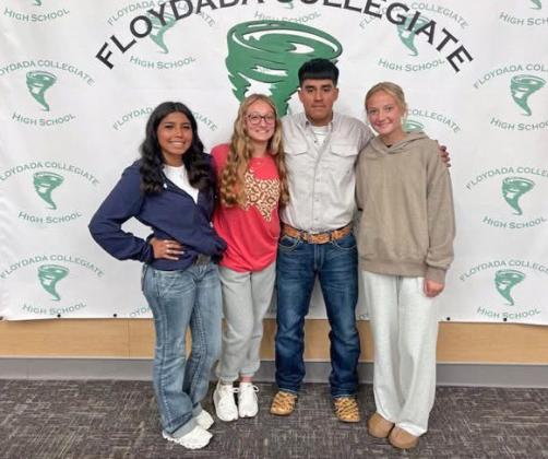 11th Grade (from left): Valentin Martinez, Rilynn Hinsley, Nalia Ordonez, Madison Pyle