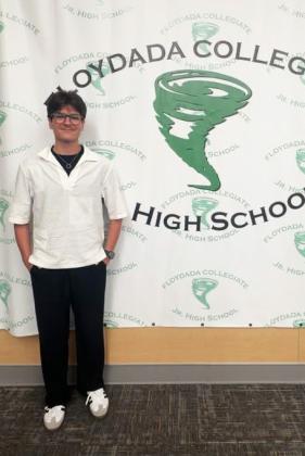 STATE JOURNALISM TEAM Floydada Collegiate High School senior Noah Fierros was recognized at the state level as a member of the 2026 UIL All-State Journalism Team. To earn this honor, he competed and placed at the invitational, district and regional levels, compiling almost 70 points. To qualify, students must have earned 50 points by participating in UIL contests as well as ILPC and similar journalism contests at the local, state and national levels. Congratulations, Noah! | FLOYDADA CSD PHOTO