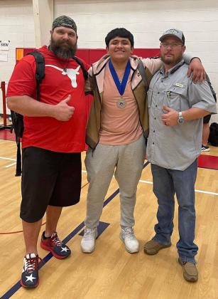 STATE-BOUND Lockney’s Rudy Jimenez took 2nd place in the 242s at Powerlifting Regionals last week and advances to State, March 25 in Abilene. | COURTESY PHOTO