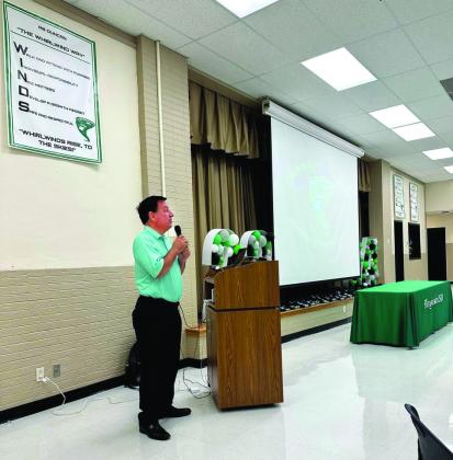 A WHIRLWIND START Floydada Collegiate ISD staff kicked off the 2023-24 school year with their district convocation on August 7. They were honored to have Pete Christy speak to their staff and help set the tone for another school year.