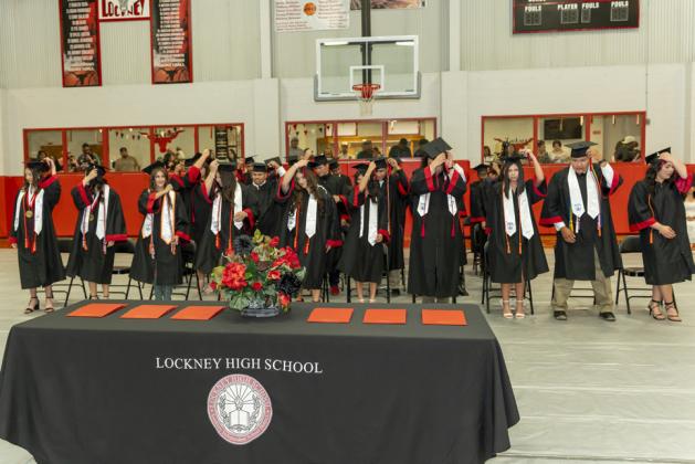 Lockney Class of 2026 turning the tassel
