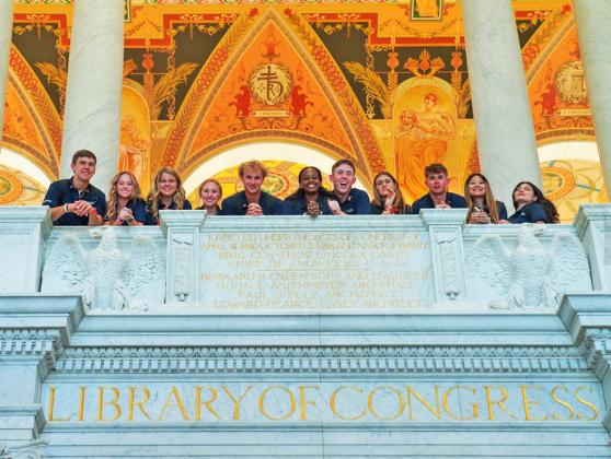 LIGHTHOUSE YOUTH TOUR Guthrie High School’s Jaydee Foster and Lockney High School’s Bryson Klein were selected as area participants in the Lighthouse Youth Tour, a civic outreach initiative by Lighthouse Electric Cooperative to teach young people lessons about civics and public engagement by providing a trip to the nation’s capital. | COURTESY PHOTOS