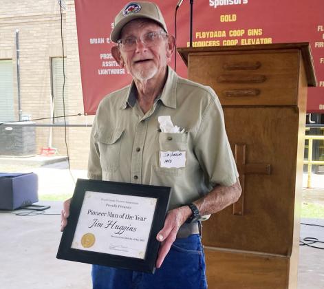 MAN OF THE YEAR James Huggins of Lockney was named the 2025 Pioneer Man of the Year at the Old Settlers Day this past weekend. | HESPERIAN-BEACON PHOTO