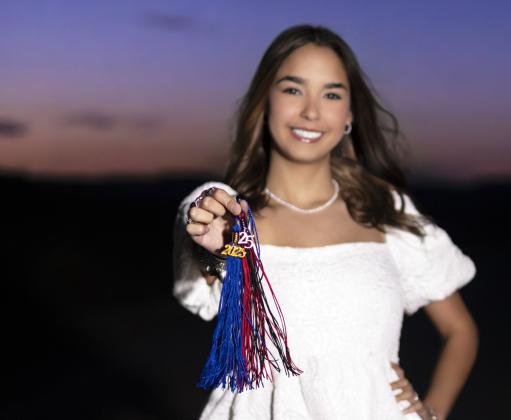 CLASS OF 2025 x 2 According to Lockney ISD officials, Gutierrez is the first LHS graduate to participate in a college graduation ceremony before high school commencement. | CERVANTES PHOTOGRAPHY
