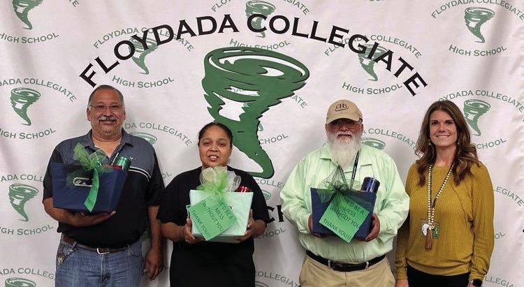 NATIONAL CUSTODIAN DAY Last week was National Custodian Day. FCISD expressed thanks to Oscar Garza, Maricruz Gomez, and David Ramos for all the hard work they do keeping the school looking great for students. | COURTESY PHOTO