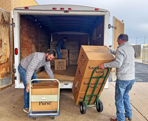 Floydada First Baptist Church collects 1215 Operation Christmas Child shoeboxes