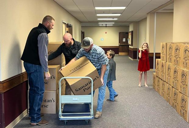 Floydada First Baptist Church collects 1215 Operation Christmas Child shoeboxes