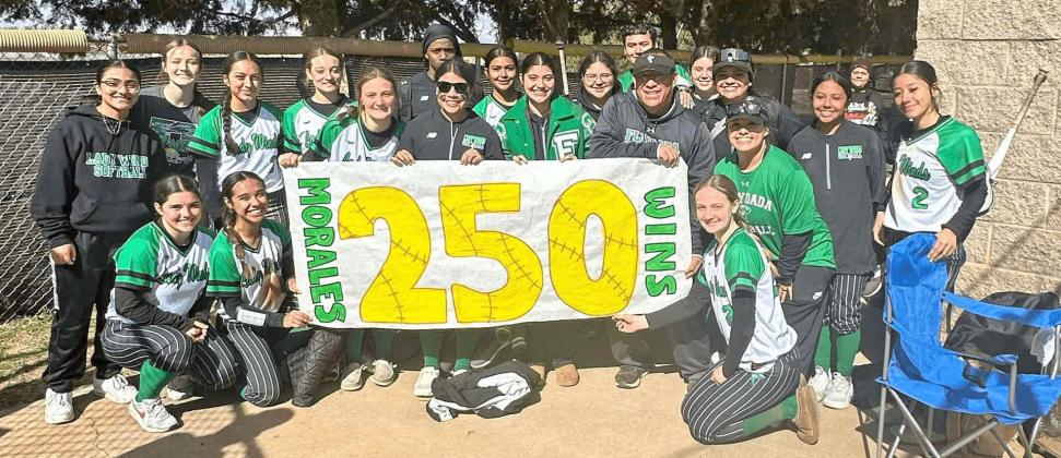Floydada Softball Coach Armando Morales picked up his 250th softball win last week with the Lady Winds. | COURTESY PHOTO