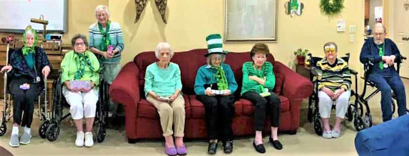 ST. PADDY’S FUN Residents at Bee Hive Homes at Shepherd's Meadow enjoyed a festive St. Patrick’s Day celebration last week. | COURTESY PHOTO