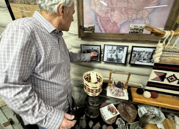 SCOTT YELLOWHORSE continues his family tradition of welcoming tourists along Route 66/I-40 at the New Mexico–Arizona state line.