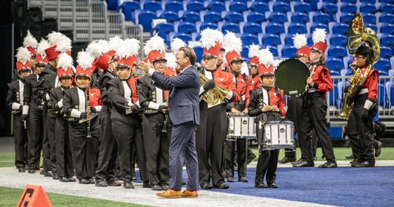 SPOTLIGHT ON LOCKNEY MARCHING BAND AT STATE COMPETITION