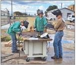 Receiving 6th place at the Cotton Field Classic Build-Off was, from left, Giovanny Baltazar, Ilan Lopez and Eric Gonzalez. | FLOYDADA FFA PHOTOS